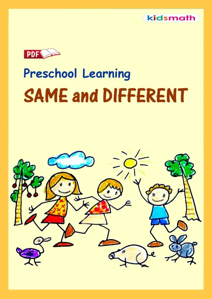 Same and Different Worksheets for Preschool